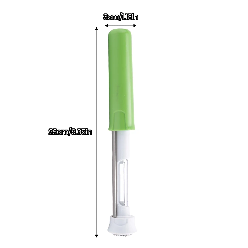 Peladora y peladora de núcleo de fruta telescópica, peladora de verduras 2 en 1 multifuncional de acero inoxidable, duradera A