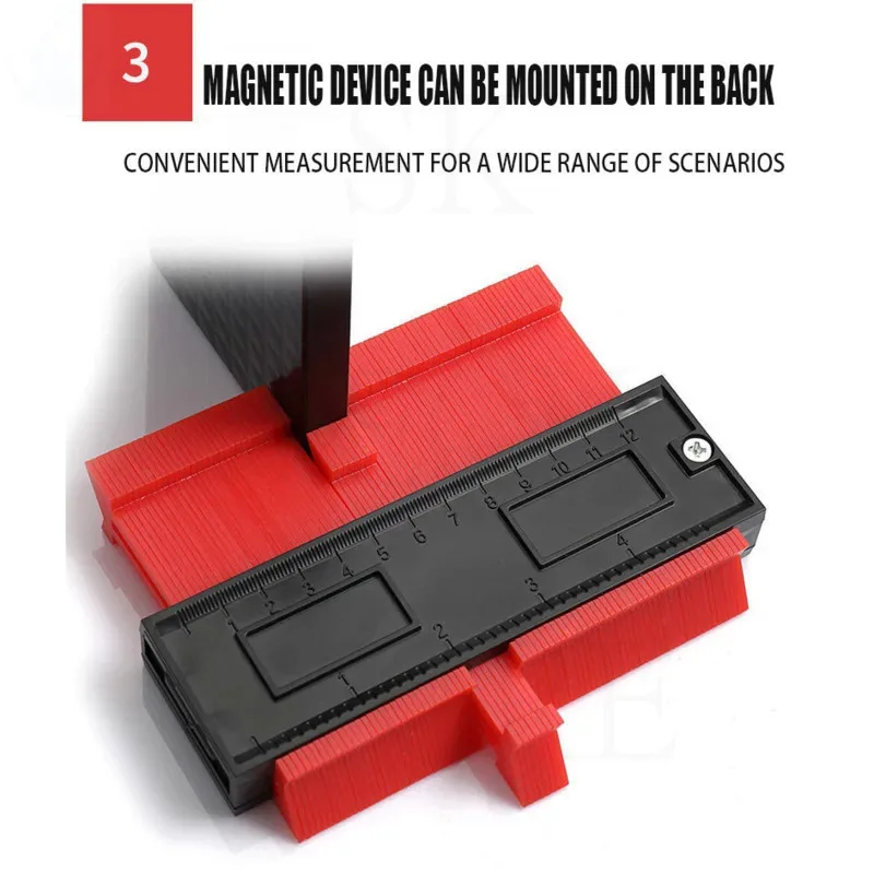 

5-дюймовая универсальная многофункциональная форма контурный профиль для деревообработки, большая линейка кривизны, имитация измерительной ленты