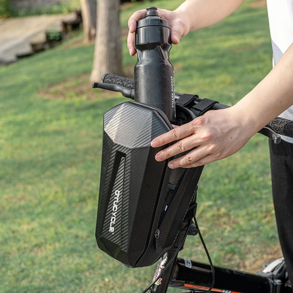 2/4L Bicycle Front Bag Electric Scooter Front Bag Waterproof Handlebar Bag Double Zipper Bicycle Storage Bag Cycling Accessories