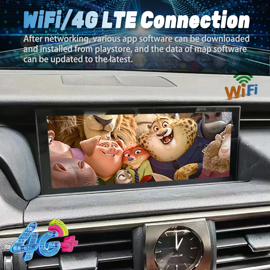 RHD CarPlay RDS 4G Autoradio Multimedia Video Player Autoradio 10.25 ''Voor Lexus IS RC 250 350 200 t 300 h 2017 Android 13 BT 5.0