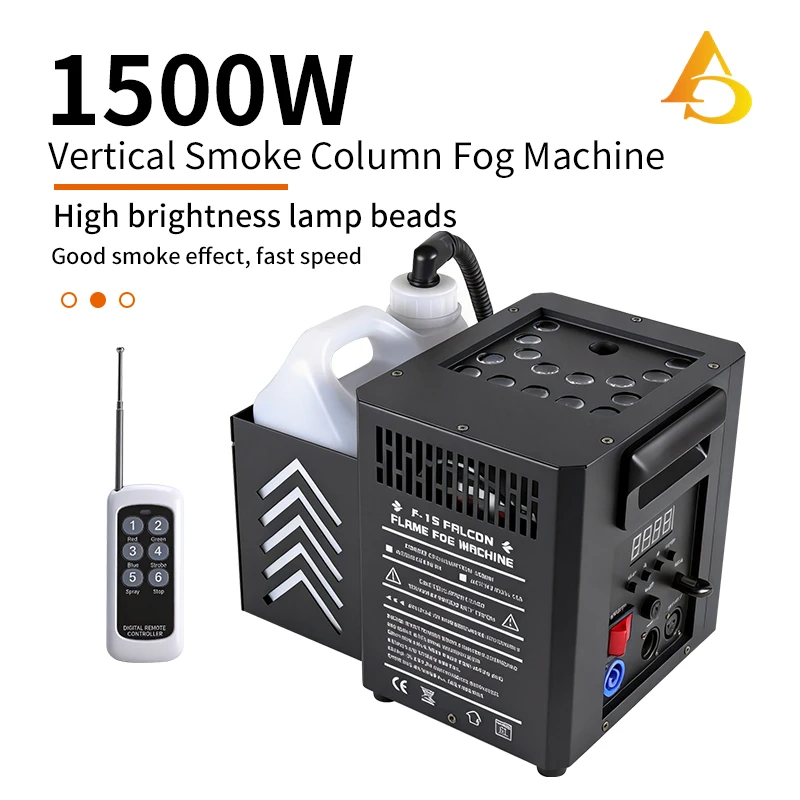 1500W Multi-Angle Gas Column RGB LED Stage Smoke Fog Machine Haze Machine DMX512 Control DJ Disco Nightclub Wedding