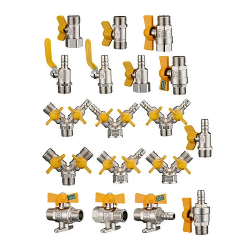 

Copper natural gas three-way valve with switch, gas pipeline special gas hose joint for household use