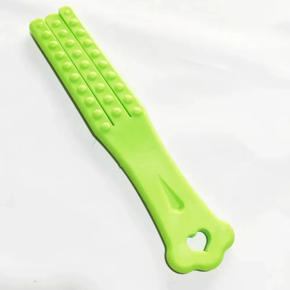 مساج Massage Stick Silicone Guasha Three Fingered Racket Massage Tools Meridian Clapping Stick Body Relaxation Massager 마사지