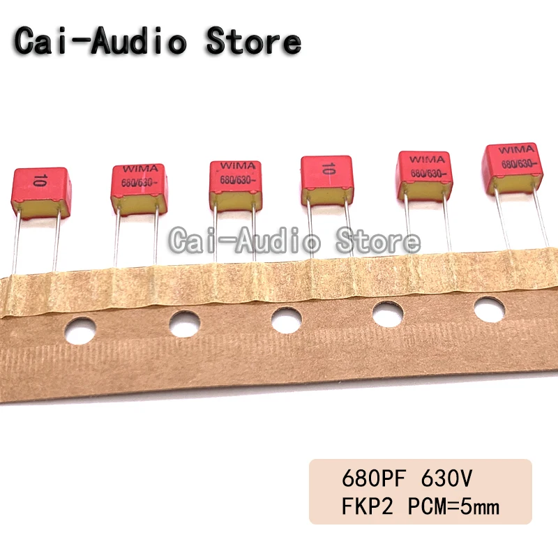 5PCS/10PCS/20PCS/Lot Brand NEW Germany WIMA FKP2 630V 680PF 630V 681  0.68nf Film Capacitor 630v680pf 630v681 Pitch 5mm 10%