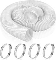VEVOR Dust Collection Hose, 2.5'' x 10', Thickened PVC Material Puncture-Resistant Flexible Clear Hose with Carbon Steel Wire