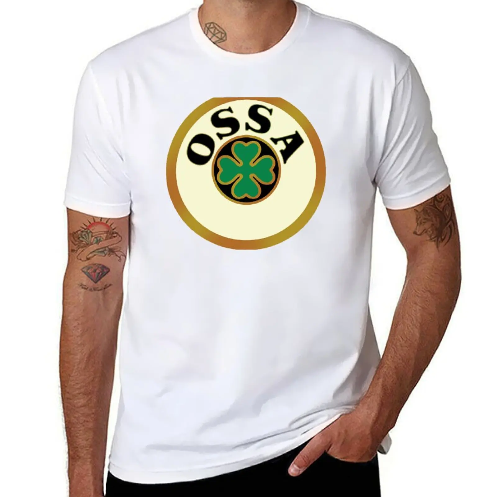 

Motorcycles Ossa T-Shirt Classic Print Short Sleeve Shirt