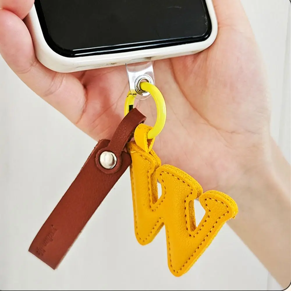 Keys Organizer PU 26 Letter Key Chain Key Ring Business Alphabet Car Key Buckle Bag Charms Waist Buckle Business Key Holder