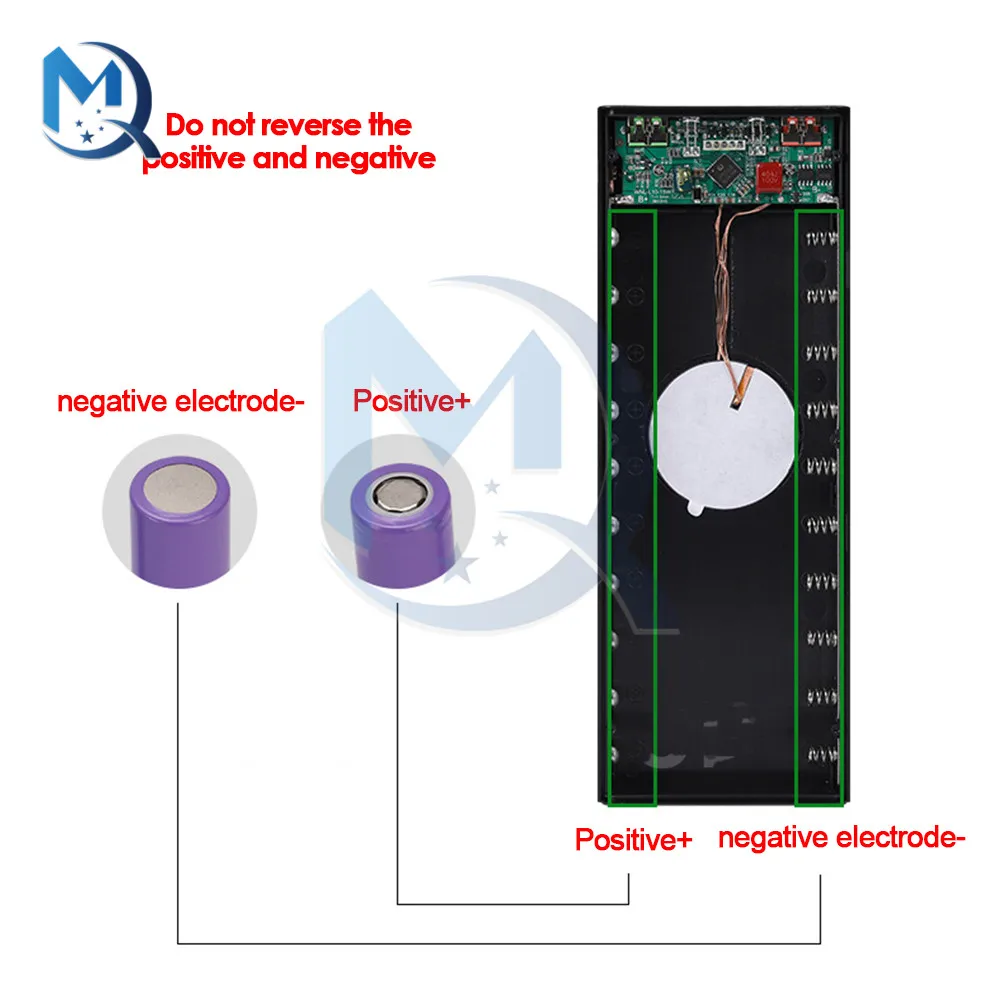 Dual USB 10*18650 Power Bank Case Mobile Phone Fast Charger Storage DIY Shell Digital Display 18650 Battery Holder Charging Box