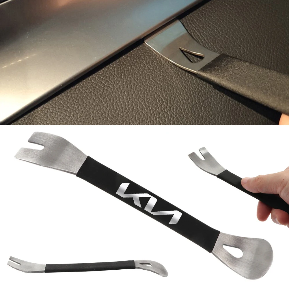 1PCS for KIA Sportage Rio Ceed Picanto K5 K9 Sorento Car Stainless Steel Pry Plate Interior Installation Removal Tool styling