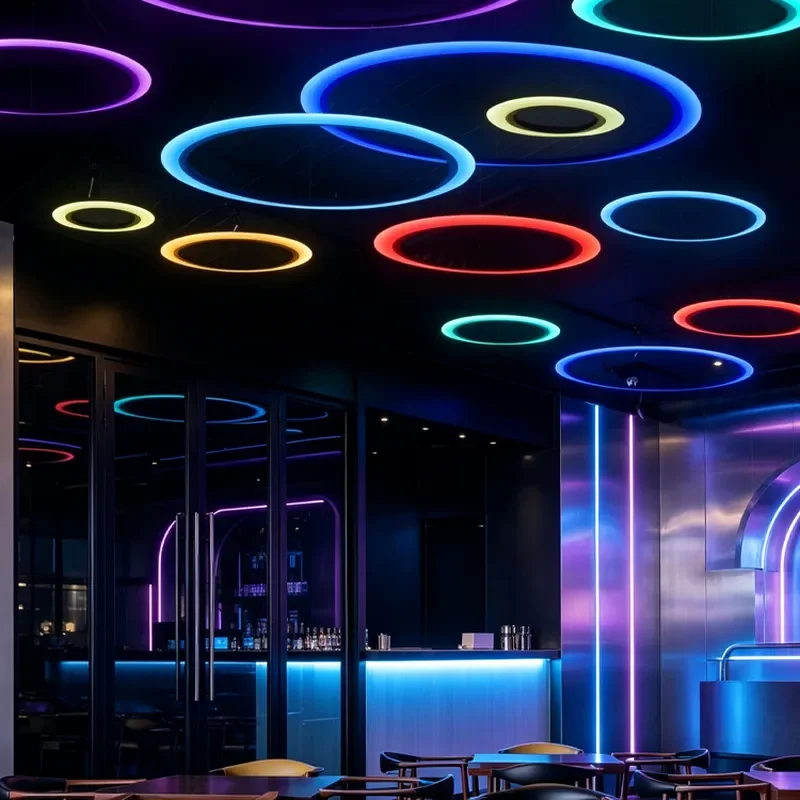 LED wrought iron pendant light, bar ambient light, game hall, music, barbecue restaurant