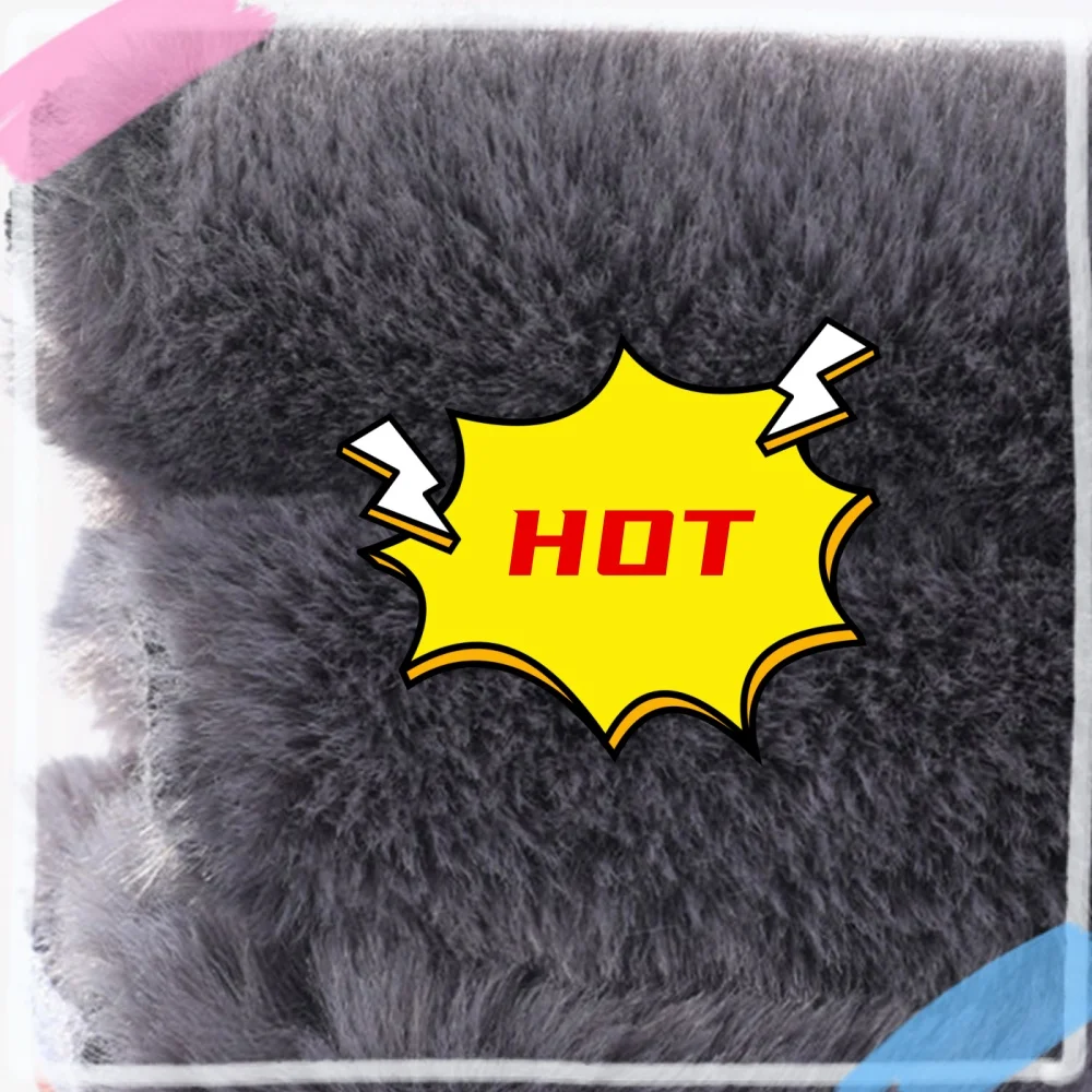 แผ่นรองเข่ากันหนาวแบบนุ่ม ป้องกันเข่าอย่างมีประสิทธิภาพ ปลอกหุ้มขาแบบขนกระต่าย อุปกรณ์ให้ความอบอุ่น ปลอกหุ้มขนนุ่ม