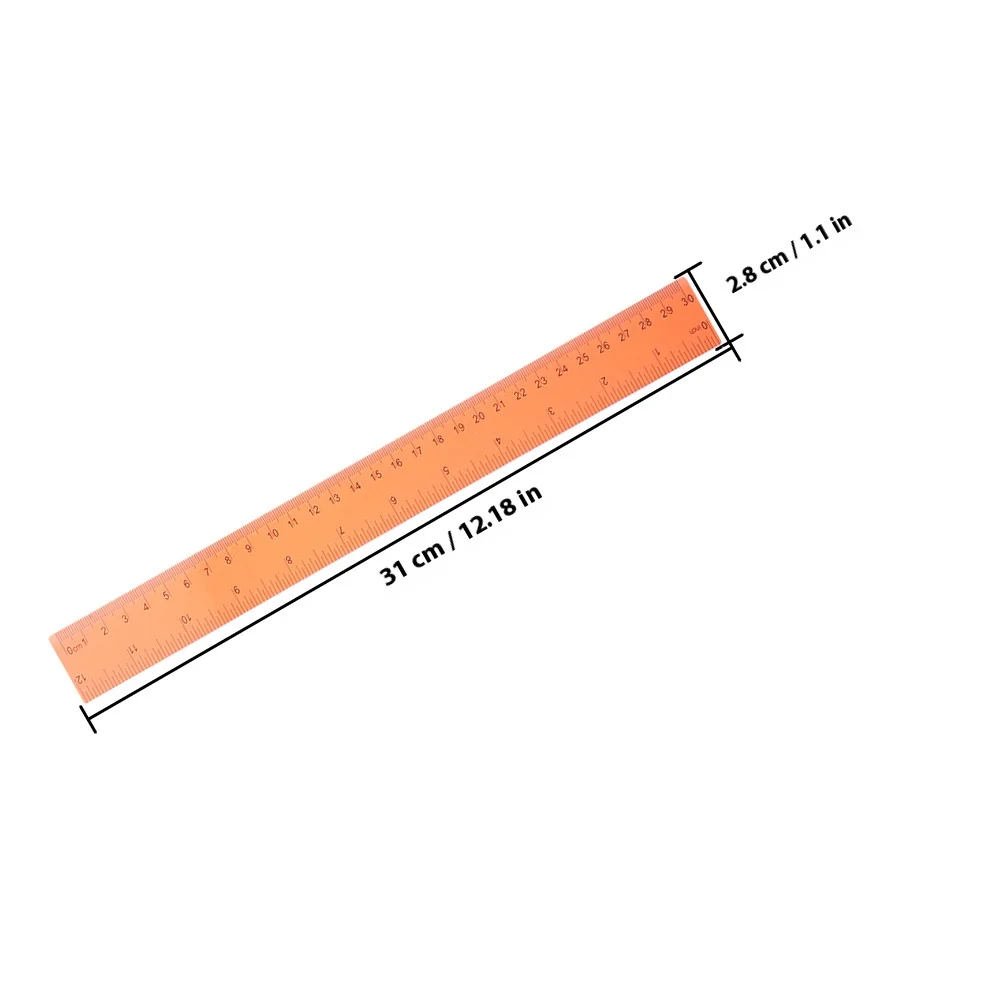 10Pcs Colorful Rulers Multi-Function Measuring Rulers for Students Teachers Portable Lightweight Clear Scale Engraved
