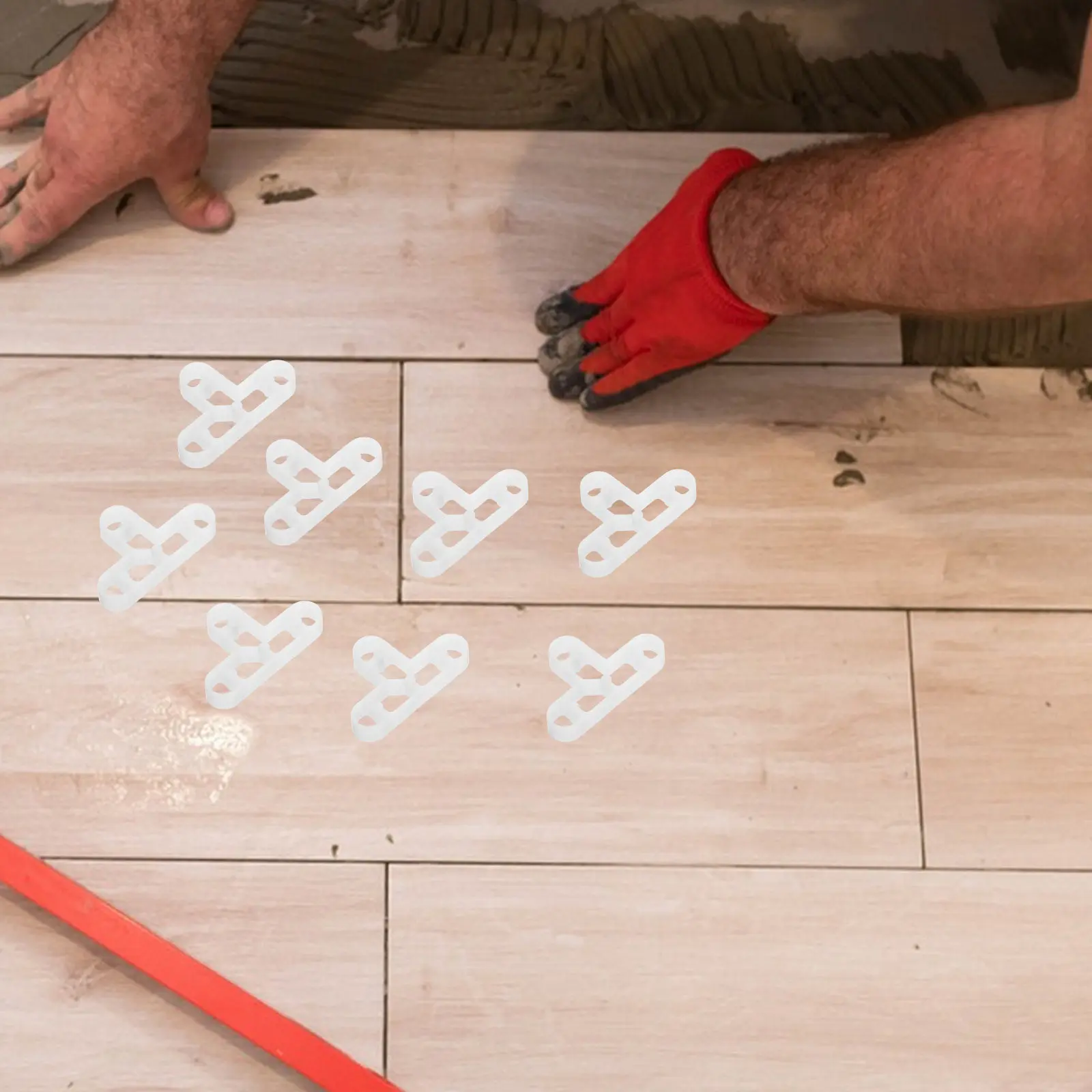 100Pcs Tile Leveling System T-Shaped Tile Spacers Positioning Tool for Ceramic Floor Installation Accurate Leveling Kit