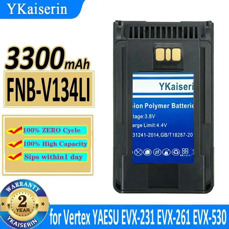 

Батарея рации 3300 мАч для Vertex для Yaesu Evx-231 Evx-261 Evx-530 Fnb-V134Li V133Li двусторонняя радиосвязь