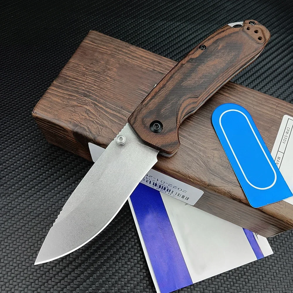 

Охотничий Тактический нож BM 15031, Складные карманные ножи с деревянной ручкой, охотничий нож, инструменты, многофункциональный нож для кемпинга