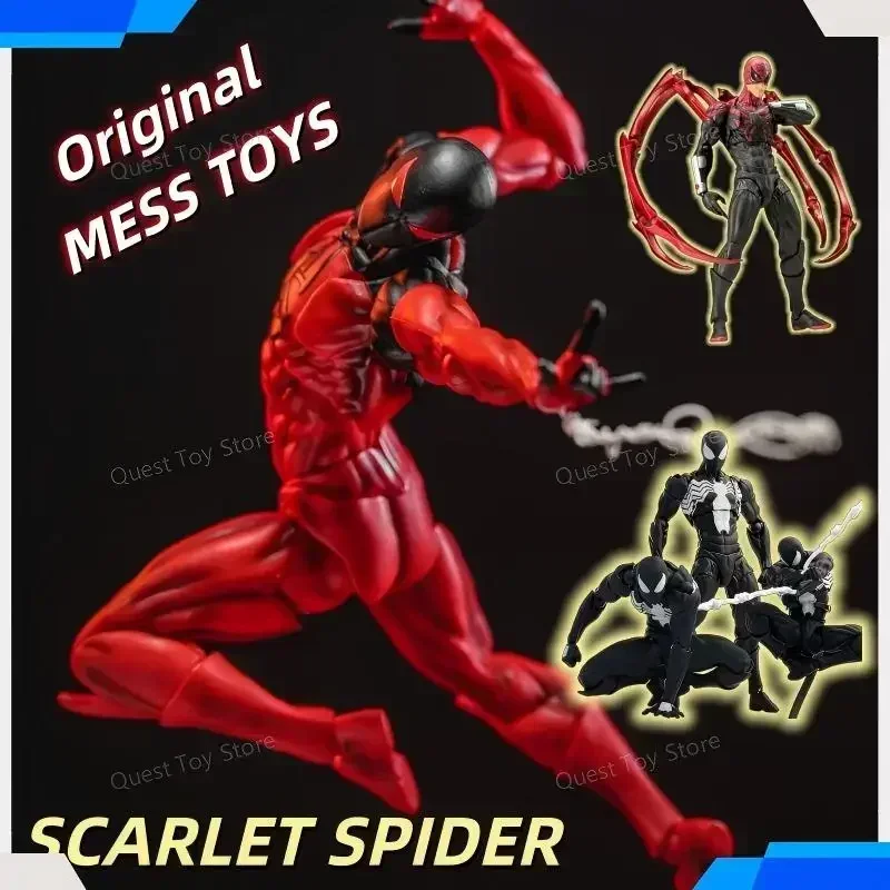 

HOT-NEW Mess Toys Superior Spider-Man Figurine Model PVC Black Red Spider Man Toy Collect KO Action Dolls For Collection Gift