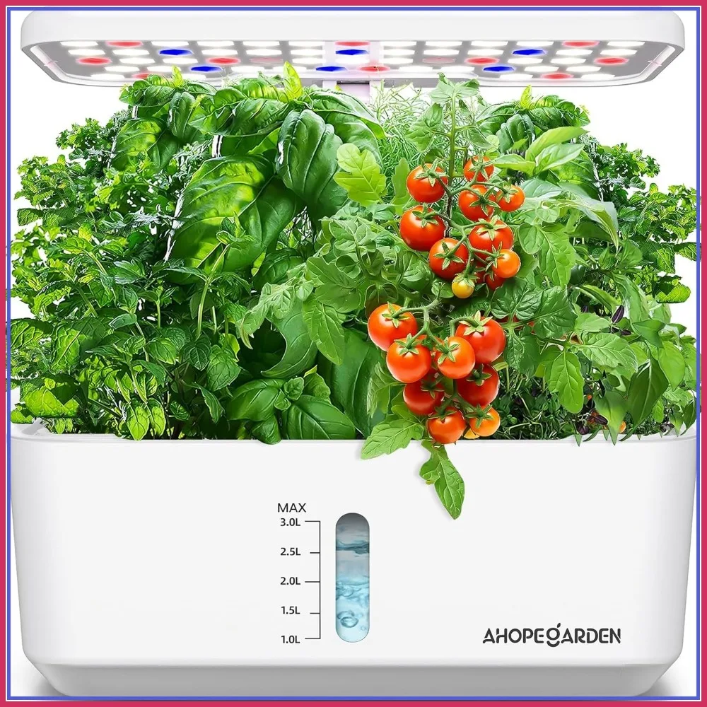 

10 Pods Hydroponics Growing System Indoor Garden with LED Grow Light for Herb Vegetable Lettuce Harvest
