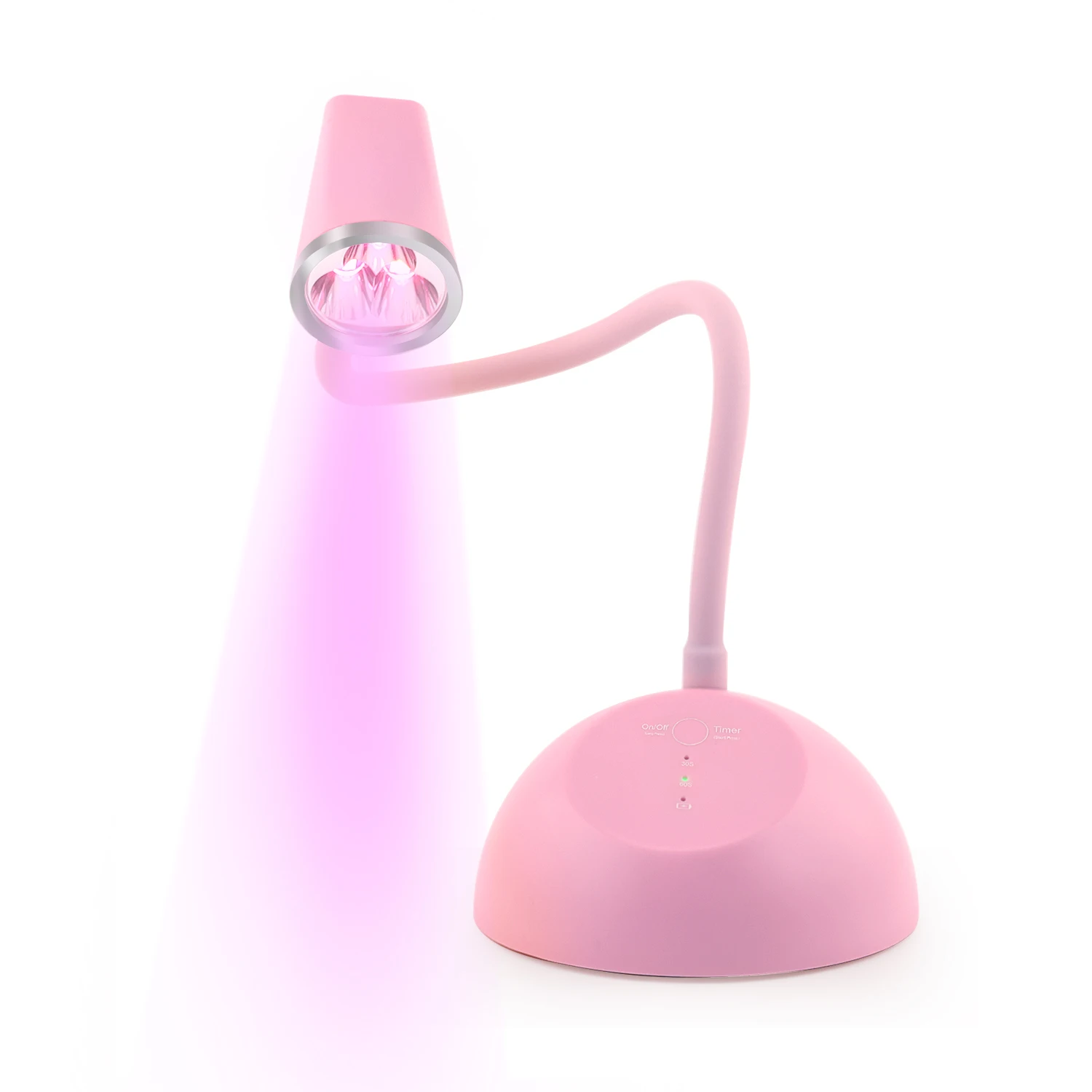 Desktop per manicure di colore rosa 18W 3 LED Sensore tattile Ricaricabile Asciuga unghie Mini lampada UV a LED con cavo USB
