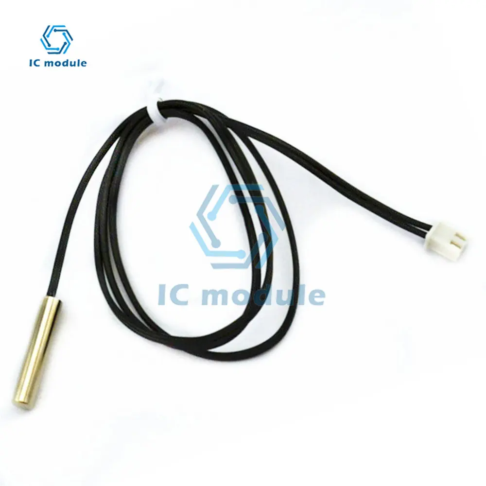 NTC 10K 1% 3950 Thermistor Temperature Sensor Probe Waterproof 1m Wire  diy kit Temp Sensor Module