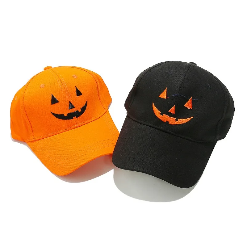 2026 Unisex Funny Vintage Pumpkin Skull Baseball Cap Sun Protection Curved Brim Halloween Hat