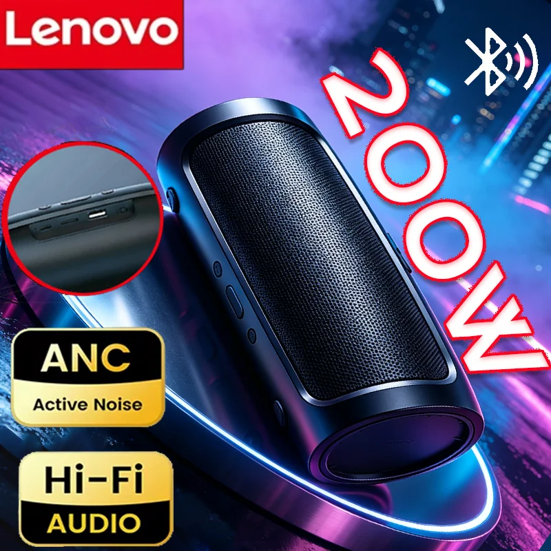 Lenovo TF USB FM Bluetooth Wireless Portable Speakers Dual Speaker Stereo Playback Voice Broadcasting Subwoofer Speaker Audience