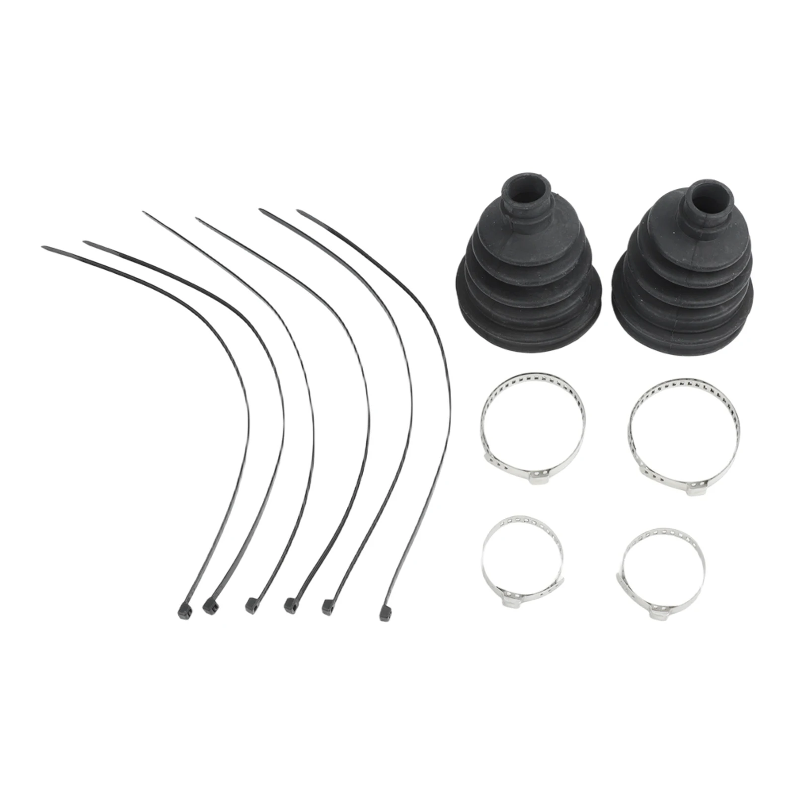 2PCS for CV Boot Kit with 4 Stainless Steel Clamps and 6 Cable Ties to Secure Axle Boots and Protect Critical Vehicle Parts