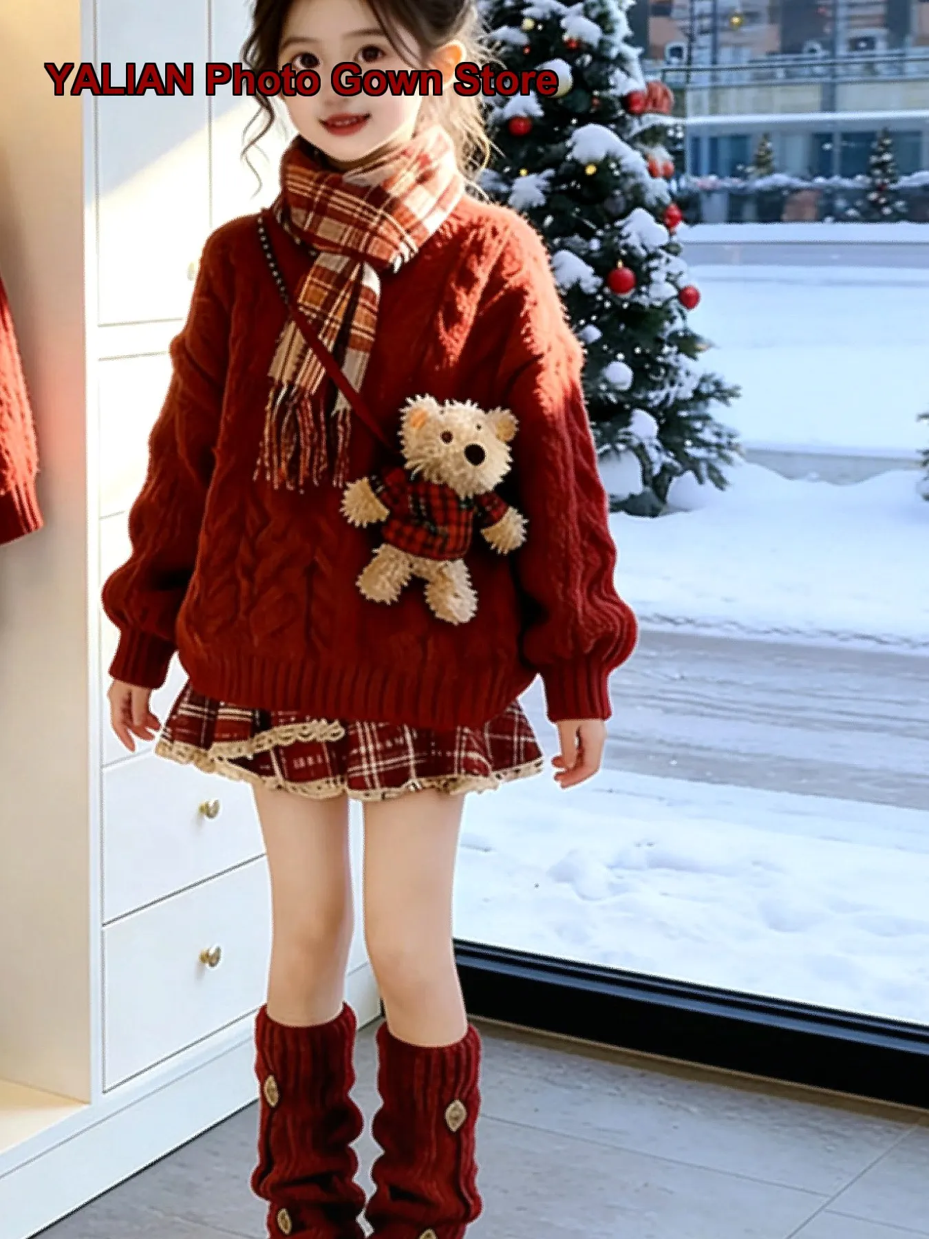 Girls Winter Outfit Set 2026 Stunning Look Skirt Zodiac Year New Year Clothes