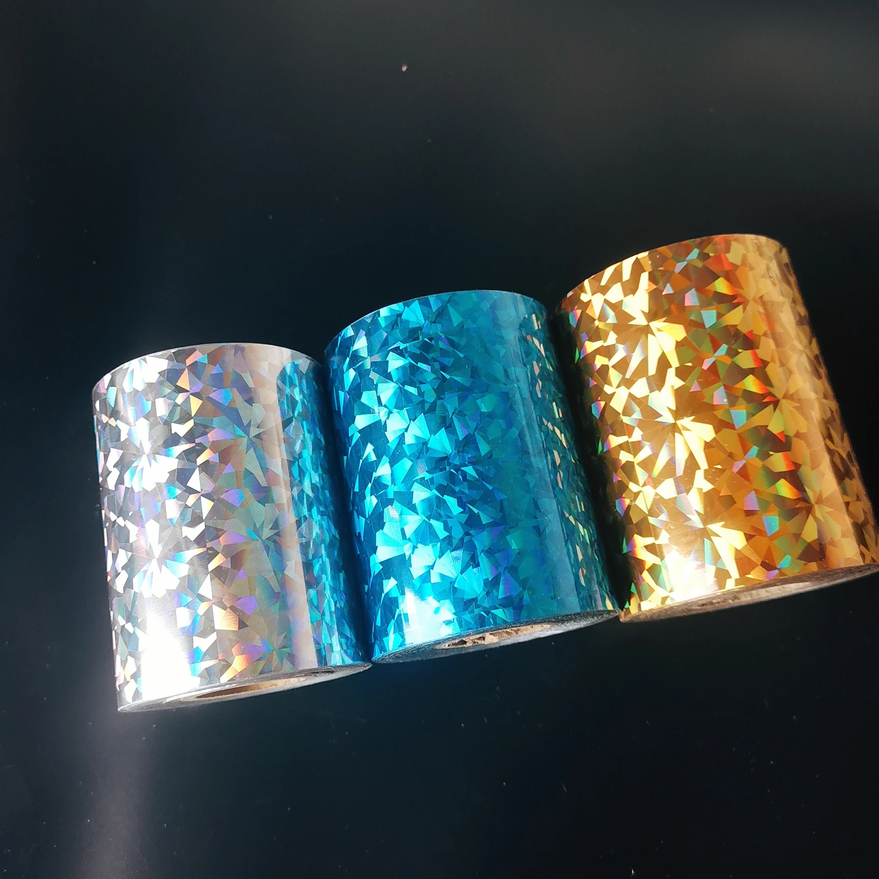 Holographic Foil Hot Stamping for Paper or Plastic 16cm x120m/Roll Shattered Glass Gold Silver Red Blue Four Colors