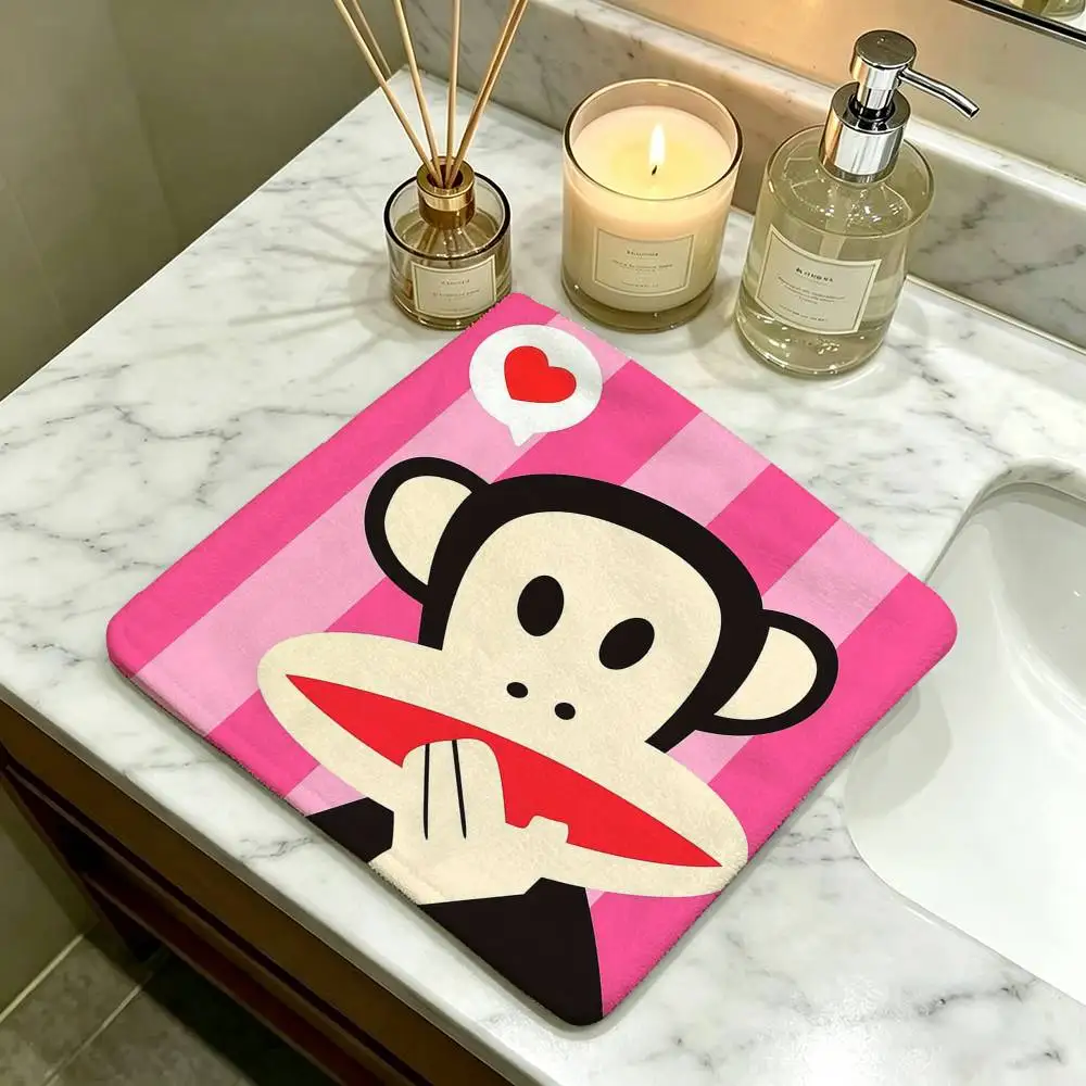 Logo P-Pauls F-Frank  Household Hanging Towel Polyester Cotton Hand Wiping Towel Sturdy For Bathroom Bedroom