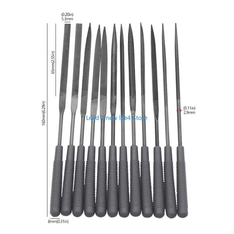 Y55e 12peece Mini Metal Pisting Rasp Иголь