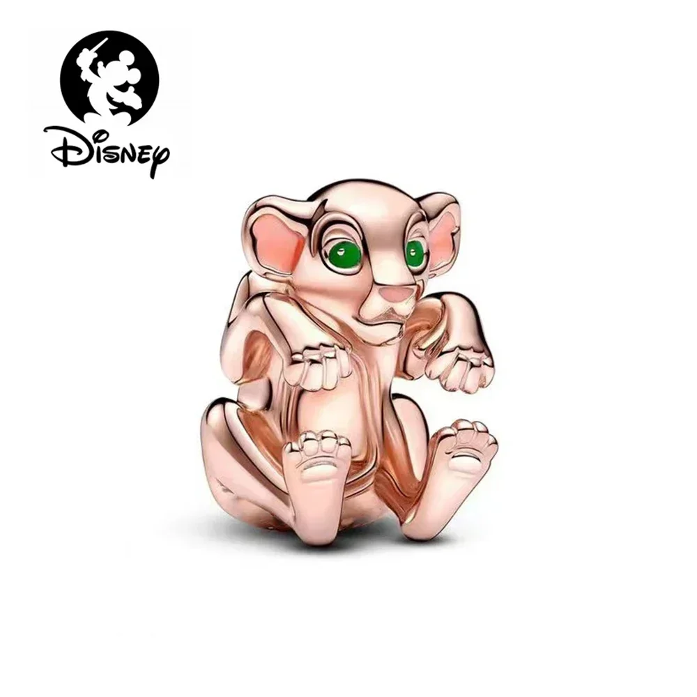 MINISO Disney-Breloques en argent regardé 100% pour femme, perles Simba, le roi discutant, convient au bracelet Pandora original, bijoux à bricoler soi-même, 925