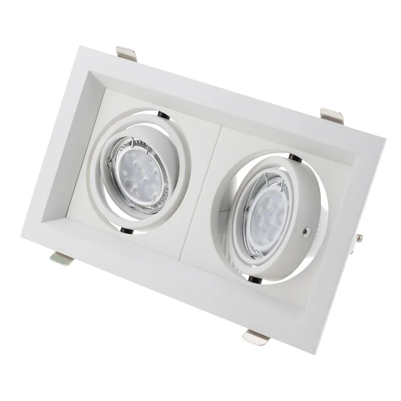 

Square Led Ceiling Trim Rings Halogen Bulb GU10 MR16 Fitting Fixture Frame Spot Light Bracket for Home Illumination