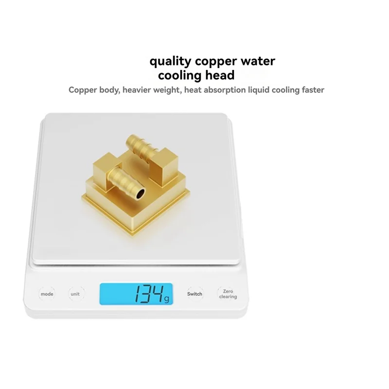 Absorvedor de calor refrigerado a água de cobre, soldagem integrada cnc, resistência de alta pressão para jogos de pc, construção de resfriamento zt4040 wavgi