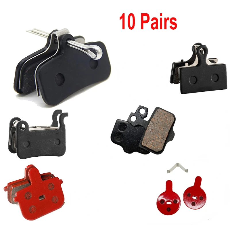 10Pairs MTB Hydraulic Disc Brake Pad for SHIMANO M315 355 XTR E1,3,5,7,9 M975 SRAM AVID ZOOM Semi-Metallic Cycling Brake Pads