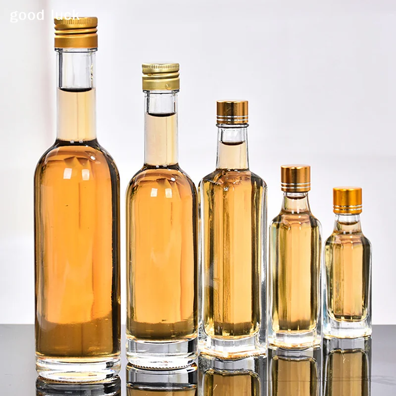 1Pc 50/100/150ML Transparent Empty Whisky Glass Liquor Bottle For Alcohol Wedding Gifts Wine Mini Container Storage Favour