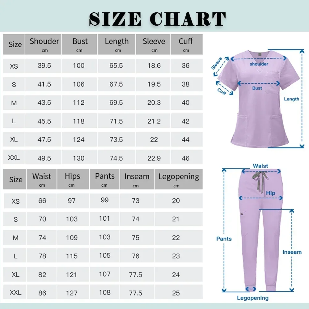 Felgele Uniforme Unisex Zakken Scrubs Top + Broek Verpleegkundige Uniformen Ziekenhuis Arts Tandheelkundige Chirurgie Werkkleding Medische Scrubs Sets