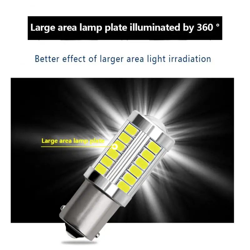 2x 1157 BAY15D LED Bulbs 5730 SMD High Power Lamps For Brake Lights P21/5W Car LED Bulb Red Yellow Auto 12V Tail Lamp P21w 1156