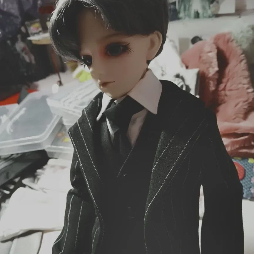 D01-P586-1 Doll handmade clothes 1/4 1/3 uncle MSD SSDF SD doll Accessories President Striped Coat Set