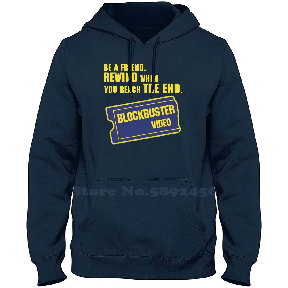 Blockbuster Video Merchandise Classic T - Shirt Long Sleeve Sweatshirt Casual 100% cotton Hoodie