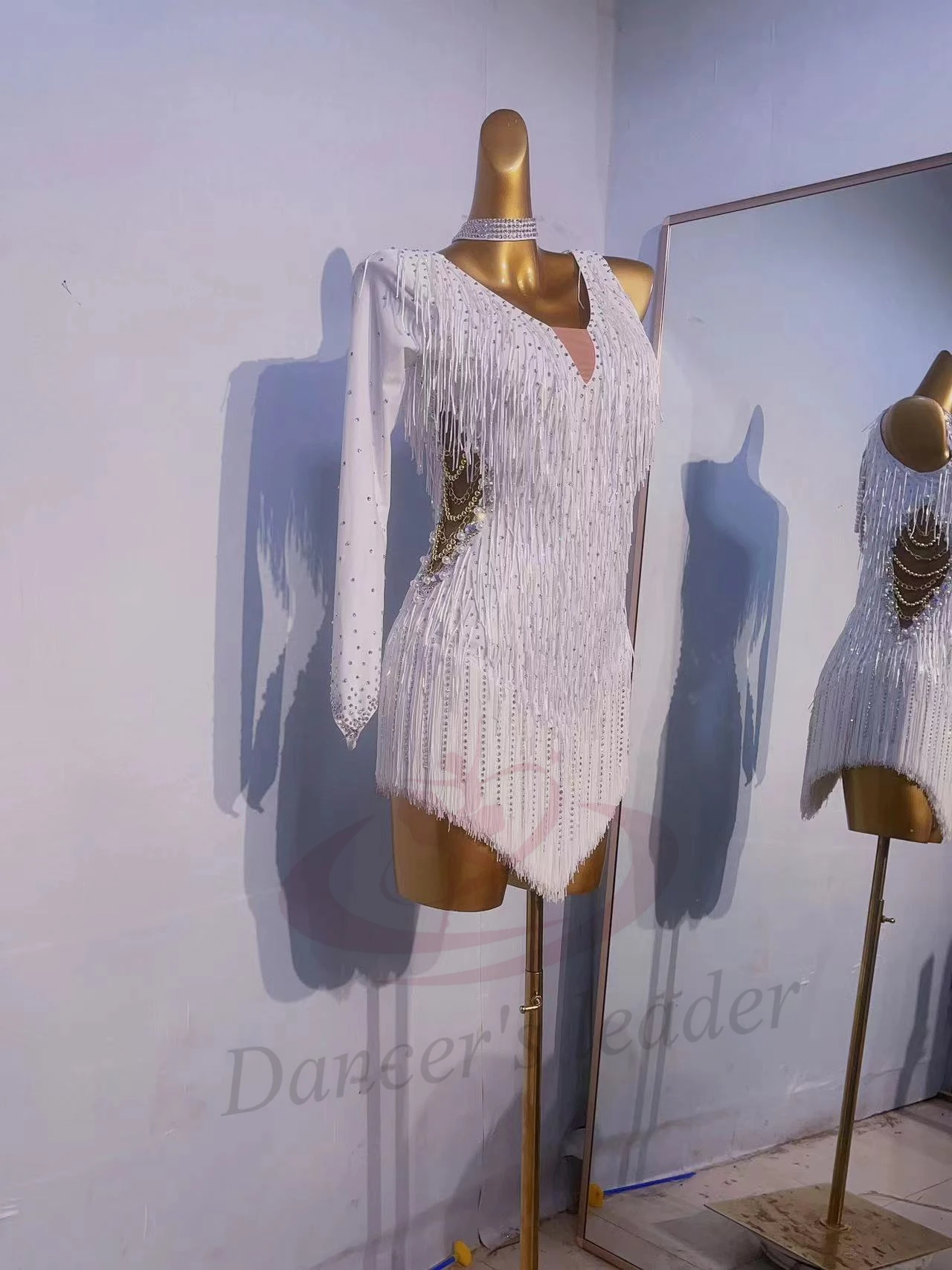 

Платье для латинских танцев, высококачественное облегающее чисто белое танцевальное платье с короткими рукавами для взрослых, профессиональная одежда для сцены для румбы