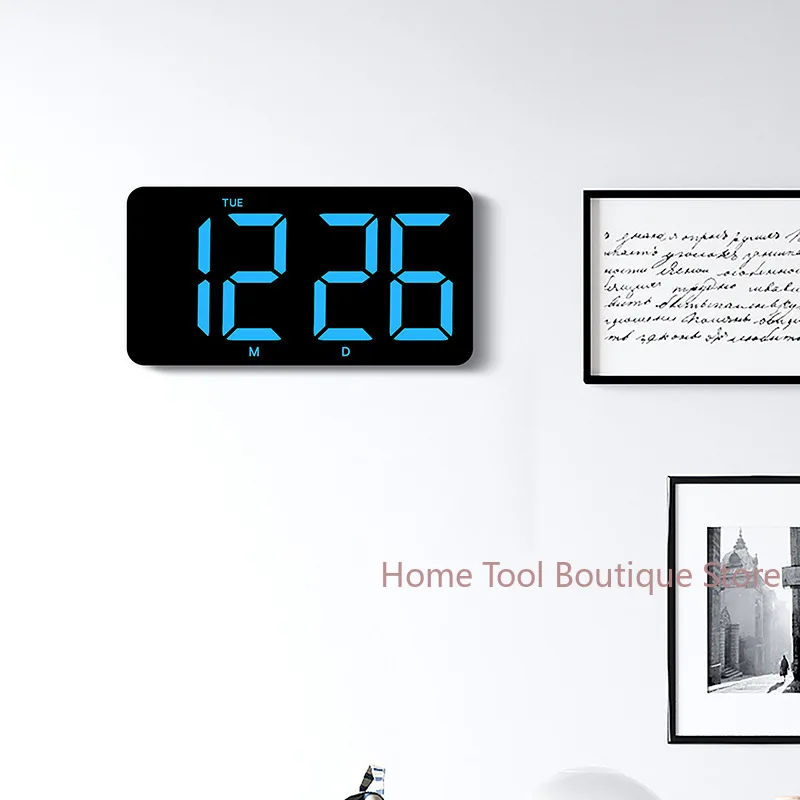 Digital Wall Clock LED Screen Digital Clock With Remote With Display 10.5
