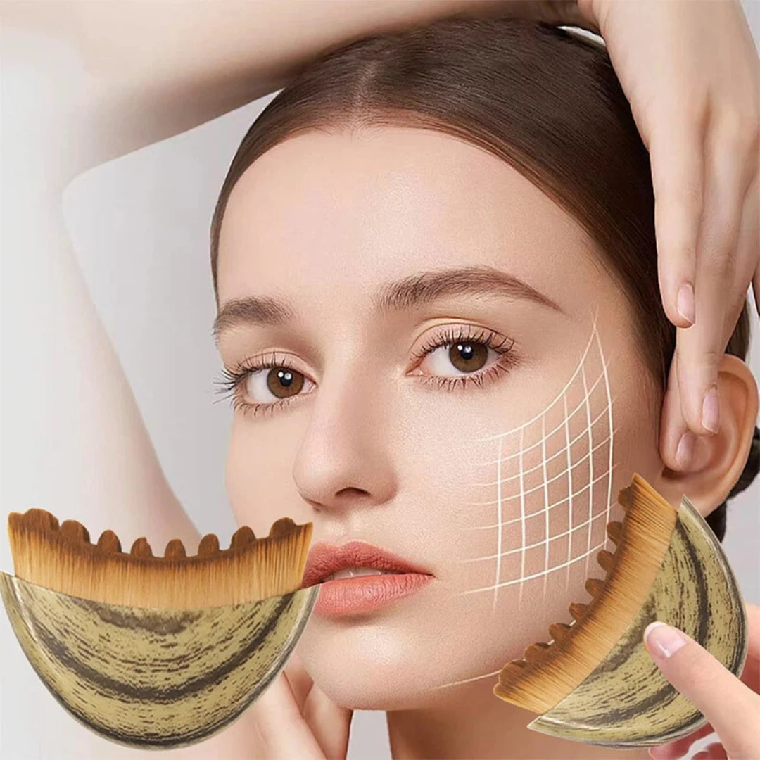 Lymph contour facial brush, facial, chin, and neck lymphatic drainage brush. Adopting a newly upgraded ergonomic design