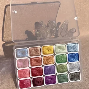 20/24/60/72 - Coffret de peinture aquarelle en métal couleur, nouvelle boîte portable avec peinture à l’aquarelle unie en perle étincelante, fournitures d’art 8 meilleures aquarelles en vente - No 1