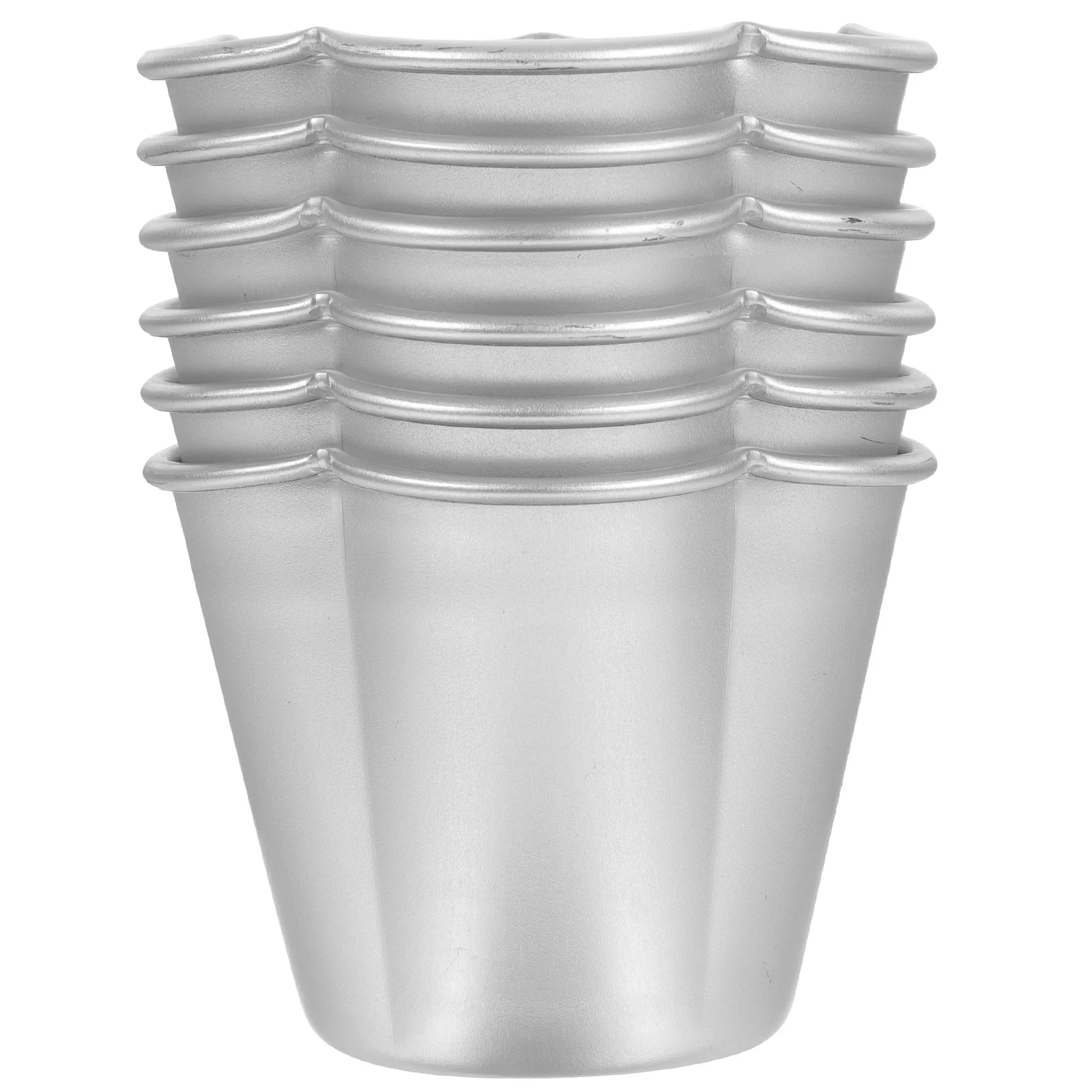 

6Pcs Multi-Use Egg Tart Molds Non-Stick Metal Baking Pans for Home Hotel Restaurant Bakery High Hardness Cake Mould