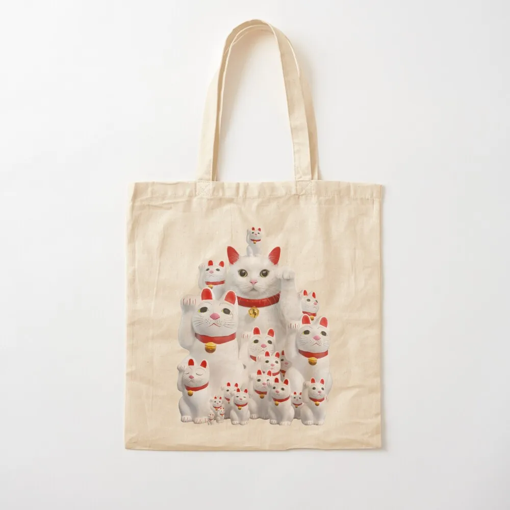 

Традиционная большая сумка Maneki Neko, женские пляжные сумки, женские многоразовые сумки для покупок, женская холщовая сумка-тоут