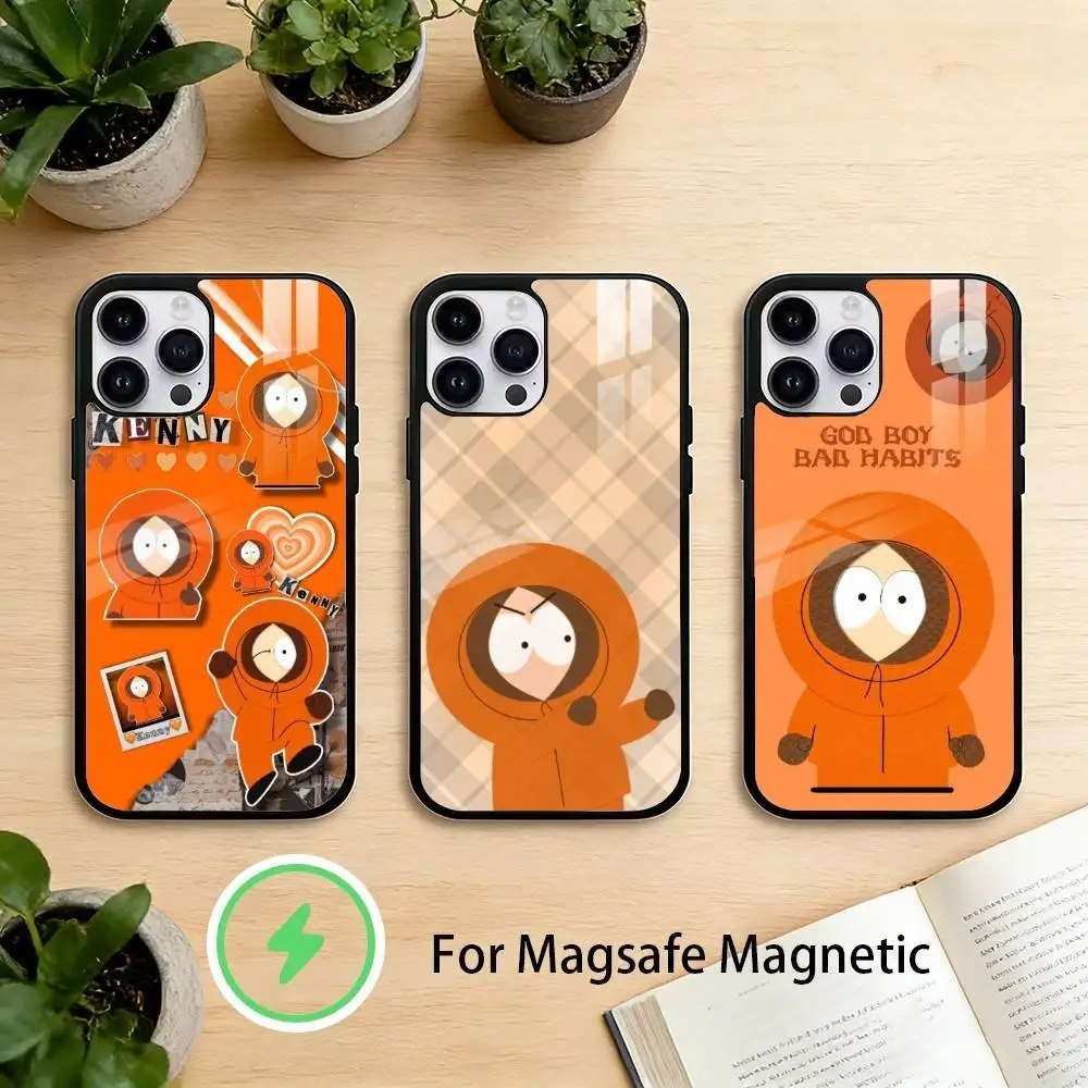 

S-south park K-kenny Phone Case For iPhone 17/16/15/14/13/12/Plus/Pro/Max for Magnetic Wireless Charging