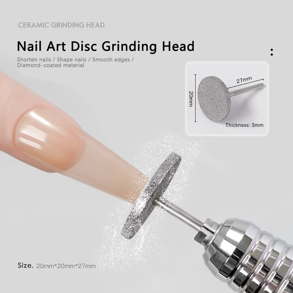 Diamant-Nagelbohrer-Aufsatz zum Entfernen von Nagelhaut, Schleifscheibe, Fräser, Nagelpflege-Werkzeug, Nagelpolierbits – Detail 1