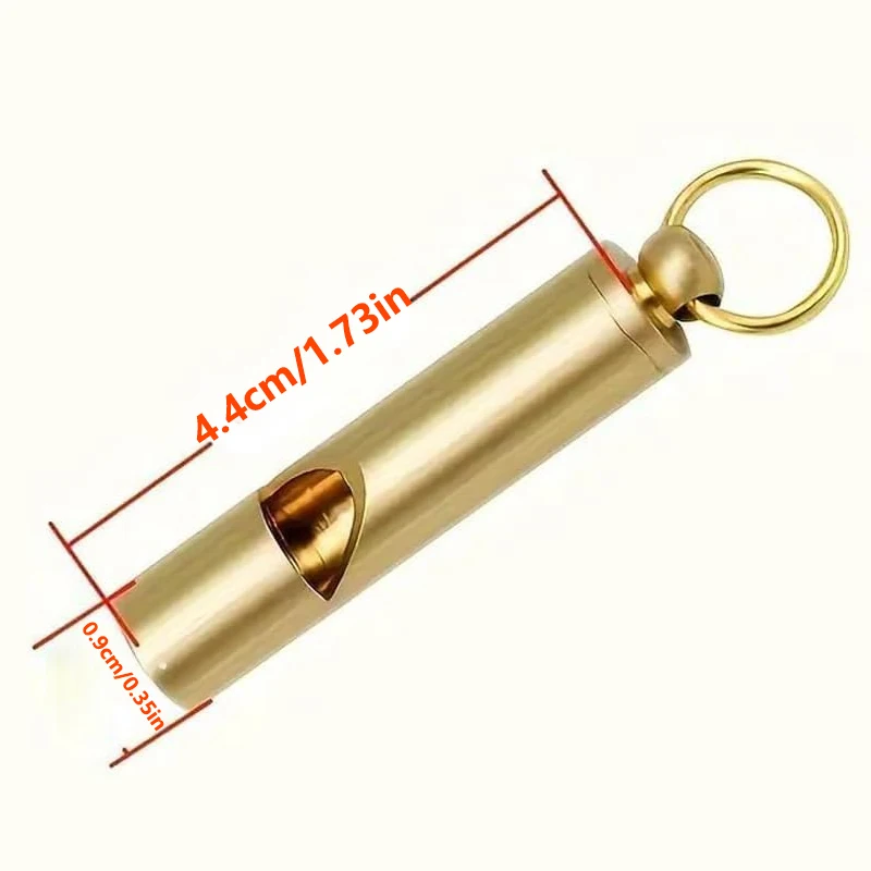 Brass Metal Emergency Whistles,Outdoor Camping Hiking Survival Loud Safety Whistles,Whistle Keychain for Dog Traning Hunting