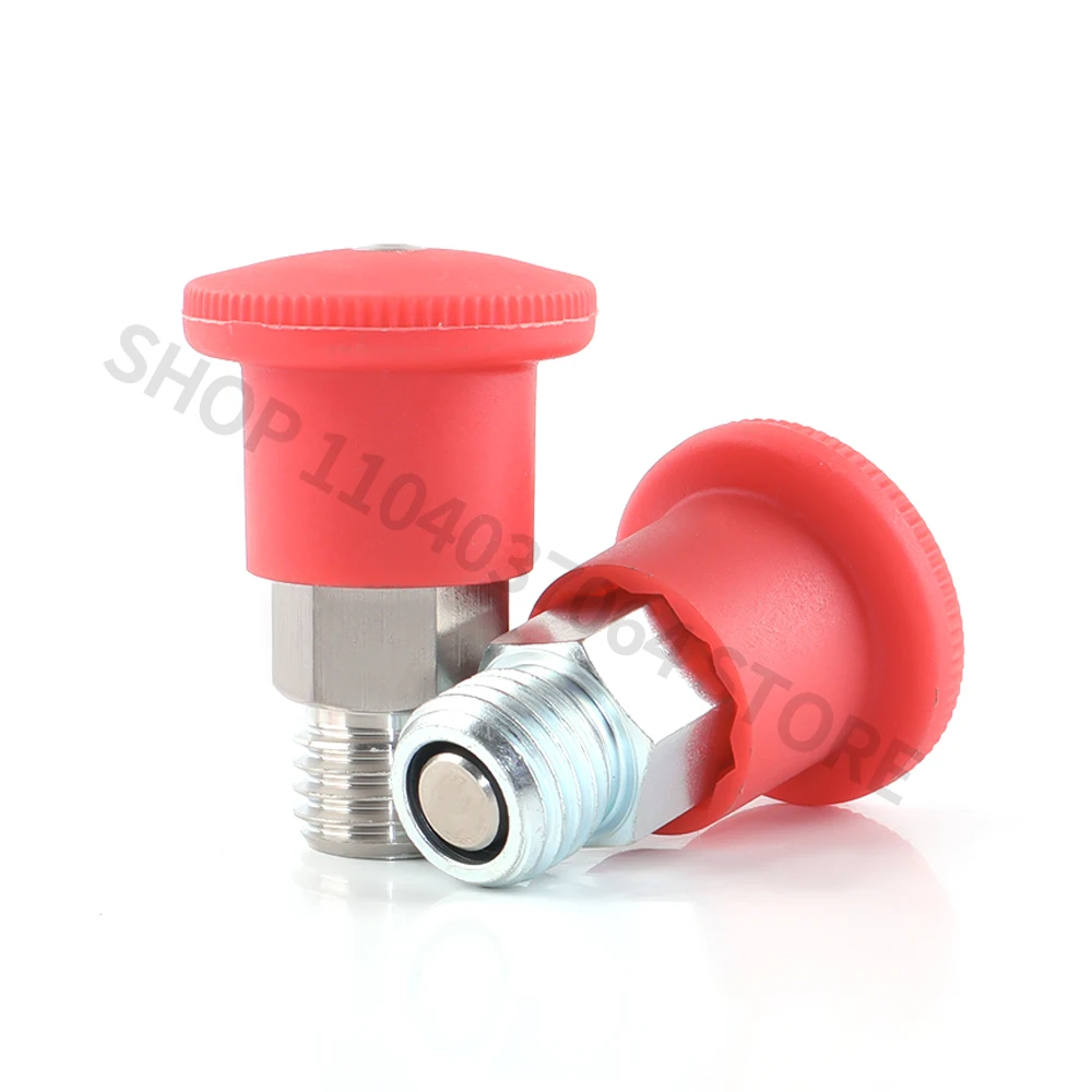 Red VCN218 Indexing Plungers with Spring Screw And Lock Pin Fine/Coarse Thread M8~16 Good Quality Position/Return Type