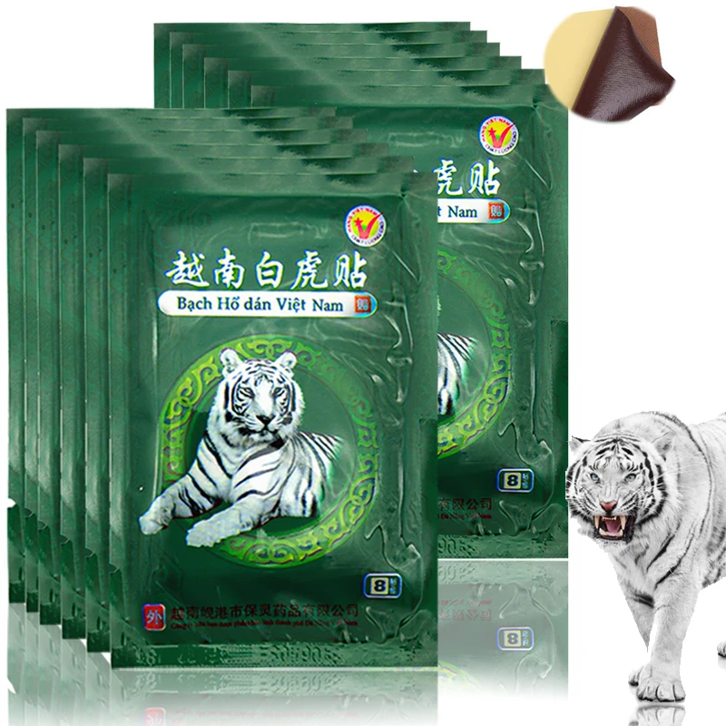 80pcs/lot White Tiger Balm Pain Relieving Patch Muscle Neck Shoulder/Waist/Joint Pain Body Massager Medical Treatment Plasters